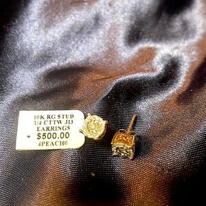 10kt rose gold and white diamonds (g-h 12-13)